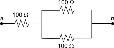 Three 100 Ohms Resistors Are Connected As Shown In The Figure The