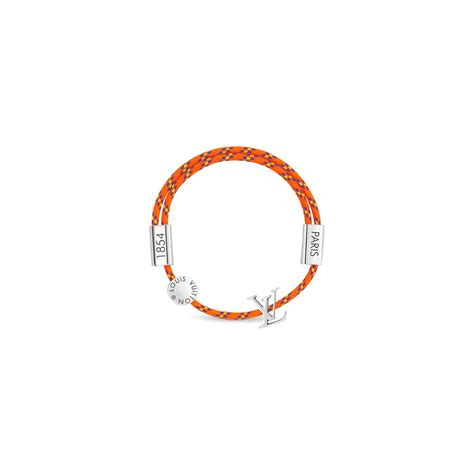 Louis Vuitton Fluo Necklace Bracelet Orange In Calfskin Leather With