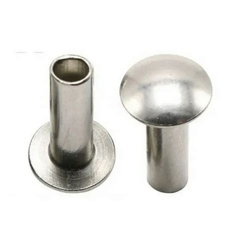 Round Silver Mild Steel Semi Tubular Rivet Diameter Mm Length