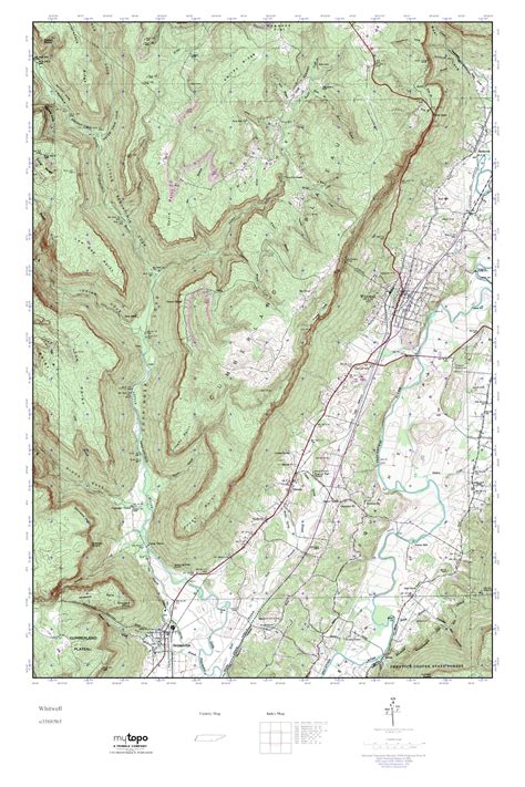 MyTopo Whitwell Tennessee USGS Quad Topo Map