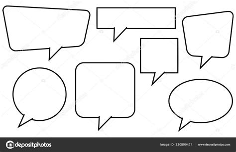 Speech Bubbles Linear Geometric Shapes Stock Vector Image By ©selim123 330890474