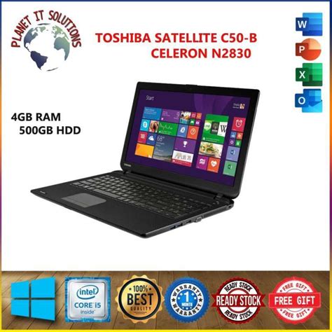 Jual Laptop Toshiba Satellite C50 B Intel Celeron N2830 4gb Ram 500gb