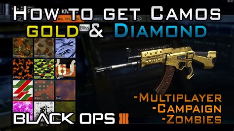 How To Get Gold Diamond Camos In Black Ops All Other Camos