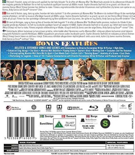 UNIVERSAL SONY PICTURES NORDIC Mamma MIA Here We Go Again Blu Ray