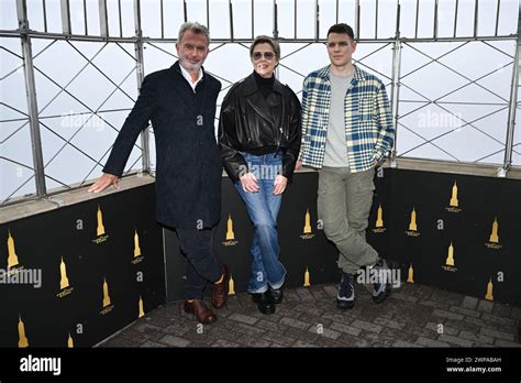 Jake Lacy Annette Bening And Sam Neill Stock Photo Alamy