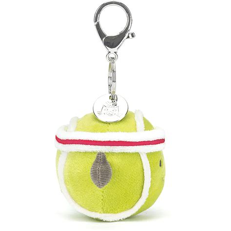 Jellycat Amuseables Sports Tennis Ball Bag Charm Plushpaws Co Uk