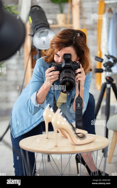 product photography shoot of heeled shoes Stock Photo - Alamy