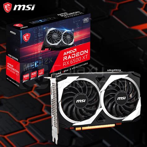 Jual Msi Radeon Rx 6500 Xt Mech 2x 4gb Oc Gddr6 Shopee Indonesia