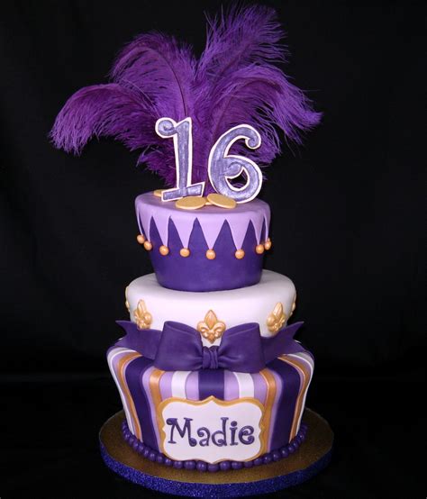 Mardi Gras Sweet 16 — Birthday Cakes | Masquerade cakes, Sweet 16 ...