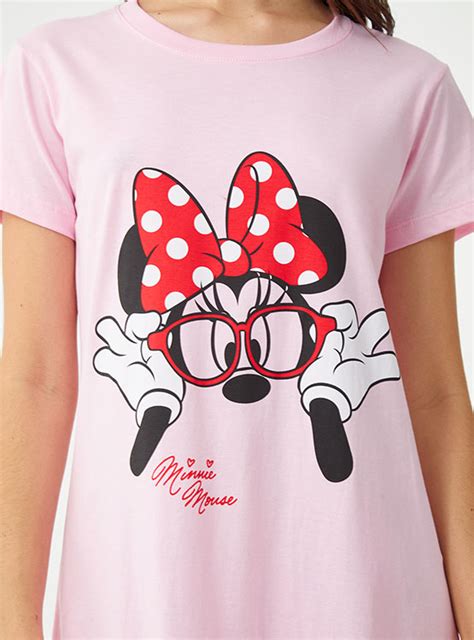 Ripley Pijama Camis N Algod N Mujer Disney Rosado Pcd Minnie Mouse