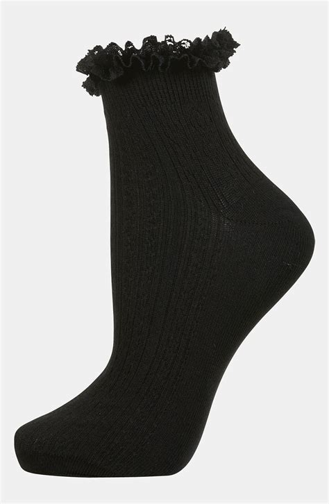 Topshop Lace Trim Ankle Socks Nordstrom