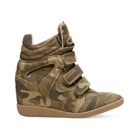 Lyst - Steve madden Hilight Wedge Sneakers in Green