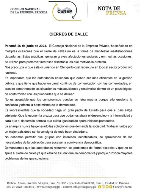 Consejo Nacional De La Empresa Privada On Twitter El CoNEP