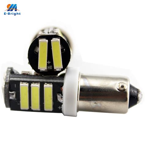 YM E Bright 4PCS BA9S 7014 11 SMD T11 T4W Auto Reverse Light 12V DC LED