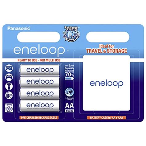 Piles 1x4 Panasonic Eneloop Aa Lr6 Mignon 1900 Mah Boîtier