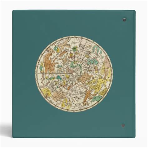 Northern Sky Star Chart and Constellations Map 3 Ring Binder | Zazzle