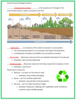 Living Environment Regents Review Ecology By Be There Or Be Squared