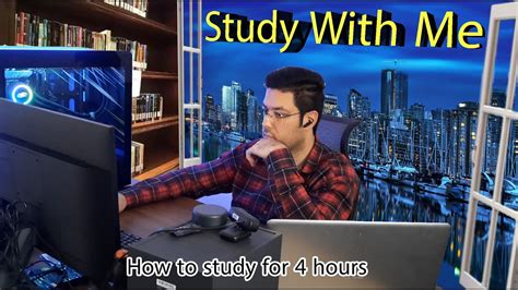 🔴 4 Hour Study With Me Background Noise 10 Min Break Study With