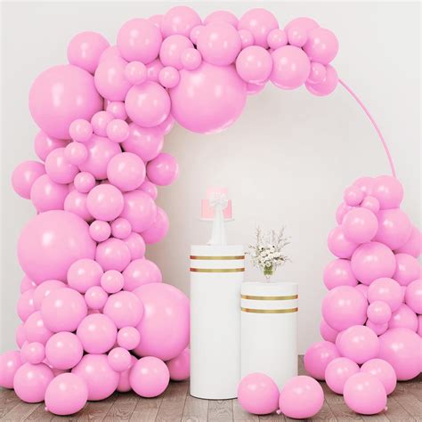 Amazon.com: RUBFAC 154pcs Pink Balloons Different Sizes 18 12 10 5 ...