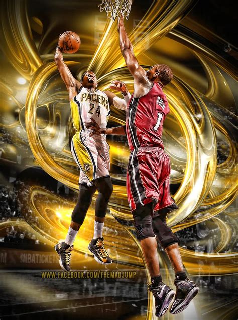 PAUL GEORGE DUNK ON CHRIS BOSH by THEMADJUMP on DeviantArt