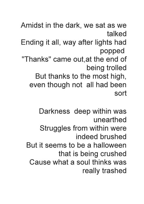 POEM - Darkness 230222 024900 - Amidst in the dark, we sat as we talked ...