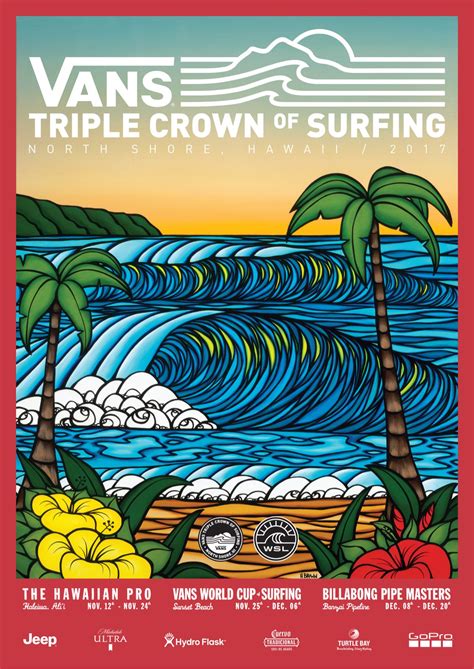 2017 Triple Crown Of Surfing Poster Surf Poster Surf Art Surfing