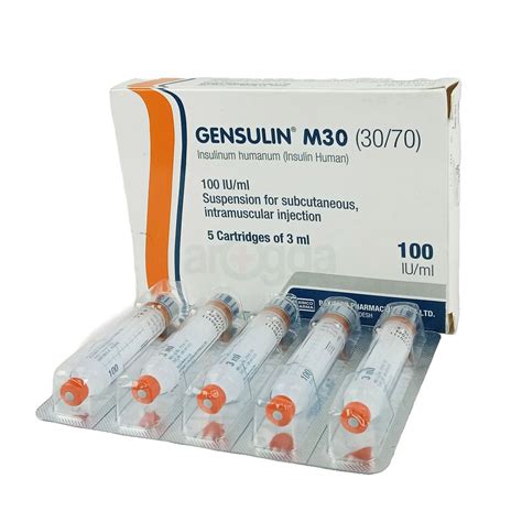 Gensulin M30 Cartidge 100IU Ml Injection Arogga Online Pharmacy