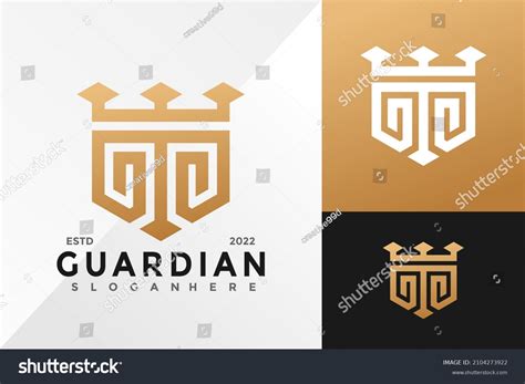 Shield Guardian Crown Brand Identity Logo Stock Vector (Royalty Free ...