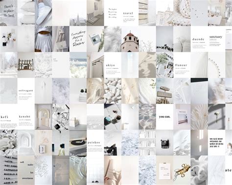 White Wall Collage Kit White Photo Collage Minimalistic Etsy Uk