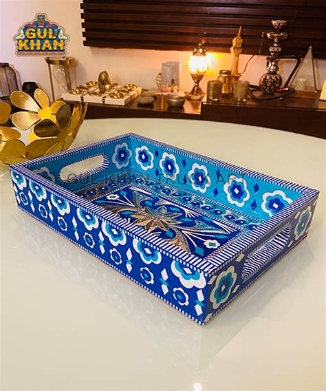 Buy Chamakpatti Tray Blue Pottery Mini In Pakistan Gul Khan