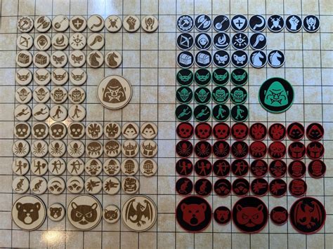 dnd token set  printed etsy