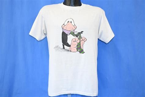 80s Opus Bloom County Comic Strip Penguin Cartoon t-s… - Gem