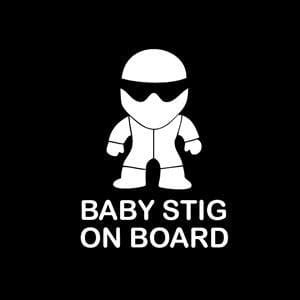 Baby Stig Baby On Board Sticker Custom Made In The Usa Fast Shipping