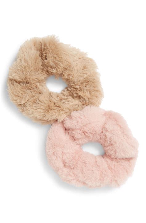 Kitsch Two Pack Faux Fur Hair Scrunchies Kitsch