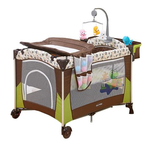 Portable Baby Crib Multi Functional Folding Baby Bed With Diapers