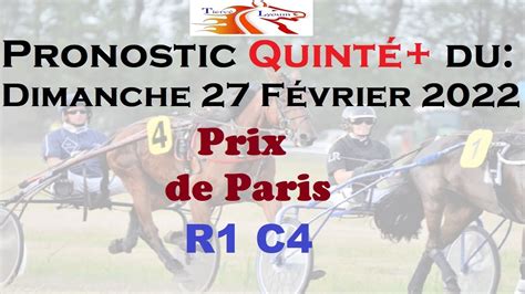 Pronostic Quint Du Jour Dimanche F Vrier Youtube