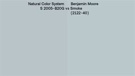 Natural Color System S 2005 B20g Vs Benjamin Moore Smoke 2122 40 Side