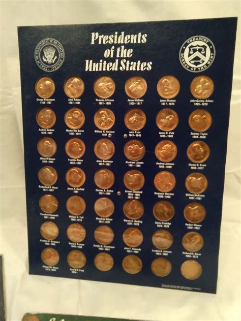 lot 436 1 complete & 1 partial presidents of the United States coin ...