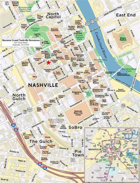 Map Of Nashville Tn Area - Maping Resources