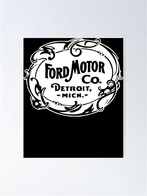 "Ford Motor Company Vintage Classic Logo (1903 to 1907) Classic T-Shirt.png" Poster for Sale by ...