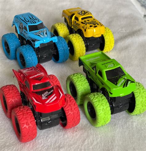 Mini Monster trucks (preloved), Hobbies & Toys, Toys & Games on Carousell