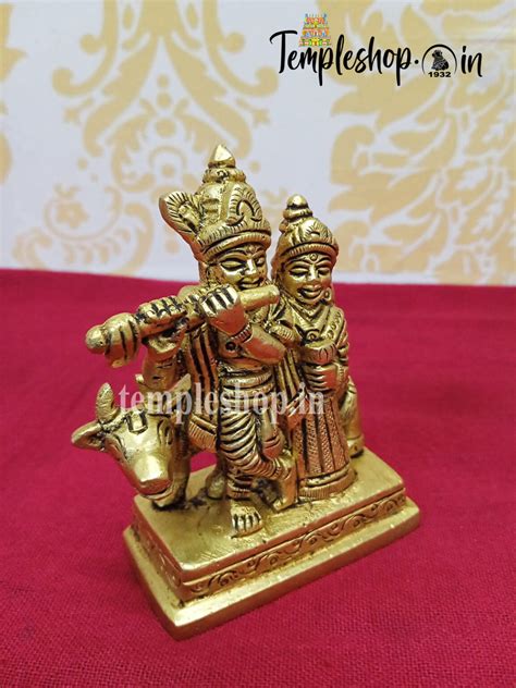 Brass Radha Krishna Idol Templeshop