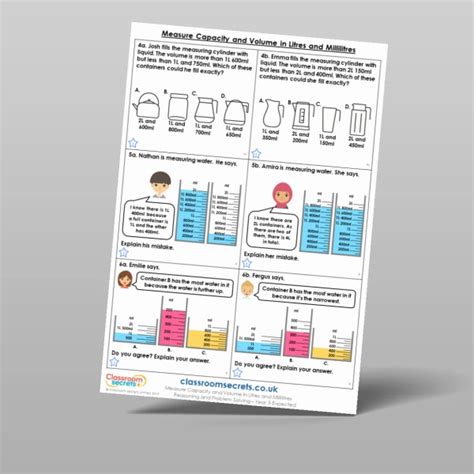 Compare Capacity And Volume Reasoning And Problem Solving Resource