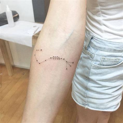 Scorpius Constellation Tattoo On The Right Inner Constellation