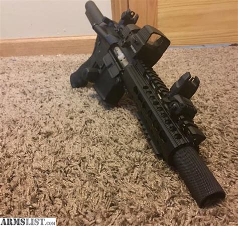 Armslist For Sale Compact 7 5 Ar 15 Pistol With Flash Can [5 56 Nato]