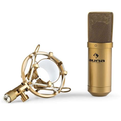 Auna Mic G Usb Microphone De Studio Condensateur Cardio De Or