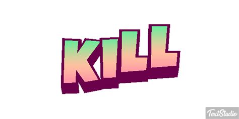 kill word animated gif logo designs