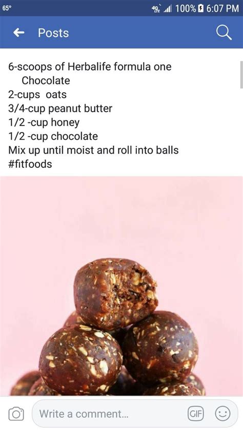 Herbalife Protein Balls Healthy Snack Recipe