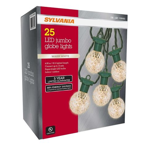 Sylvania Jumbo Faceted Globe Led Set Count