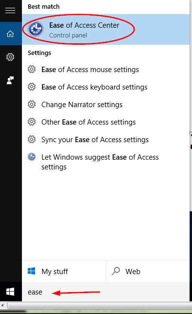 Built In Accessibility Options In Windows Ease Of Access Centre